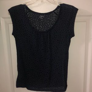 Navy blue short sleeve top